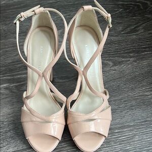 Brand New! Karen Millen Pink Satin Heels with Ankle Straps